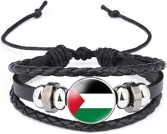 Palestina armbånd i skinn