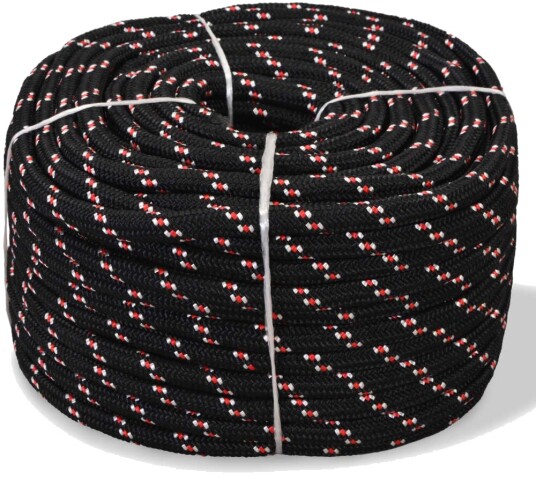  Båttau polypropylen 12 mm 50 m svart