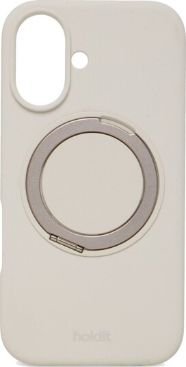 Holdit Silicone Stand Case iPhone 16 Mocha Brown - Beige