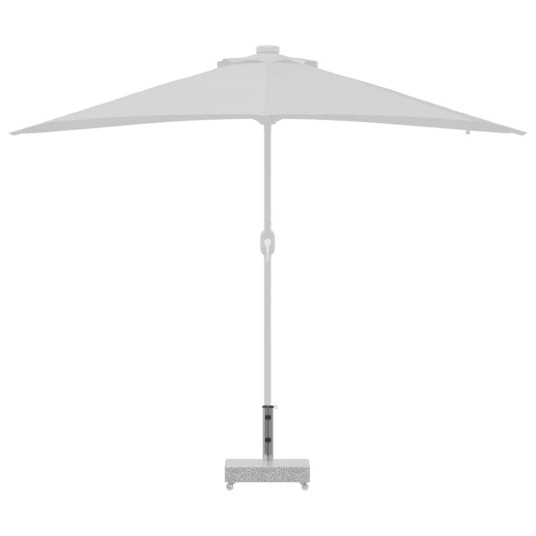 vidaXL Parasollfot lysegrå 45x25x8,3 cm granitt