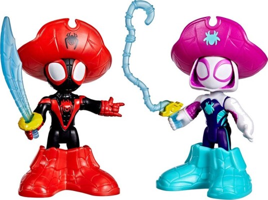 Marvel Spidey Figurer Water-Webs 2 Stk 7,5 Cm Pirate Ghost-Spider Og Pirate Spin