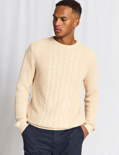 Bruun & Stengade Bs Adriano Regular Fit Knitwear Beige XXL
