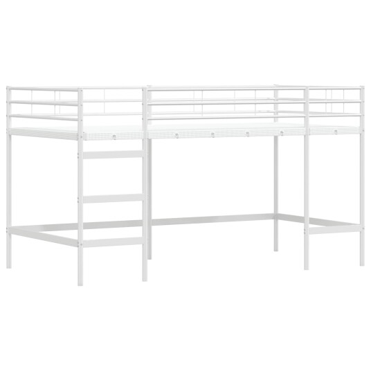  Kiddos Loft Senge Ramme med Gardiner Hvit og Rosa 99,5 x 200 cm