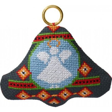 Permin Broderisett Engel i klokke 9x8cm