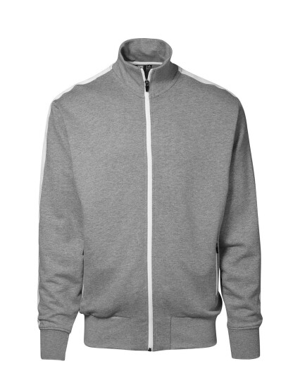 ID Cardigan m. Kontraststripe Grå