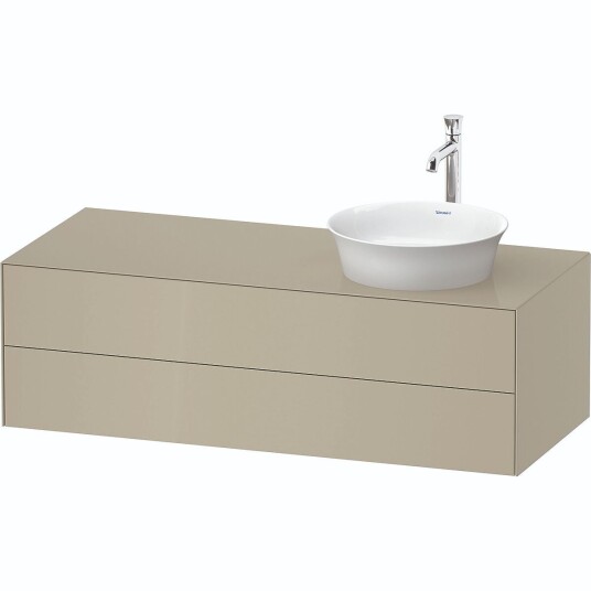 Duravit White Tulip Servantskap 2 skuf. 130x55x40,8 cm Taupe Høyglans