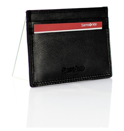 Samsonite Attack SLG liten kortholder i skinn Svart