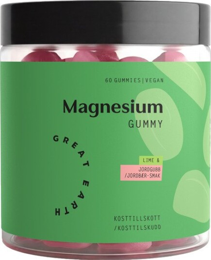 Magnesium Jordgubb Lime 60 gummies