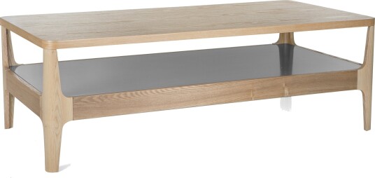 Salongbord m/magasinhylle ask 60x120cm