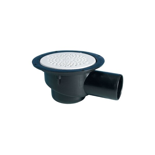 Joti L-sluk i plast, 75 mm Rett utløp 87,5°, u/ anboring