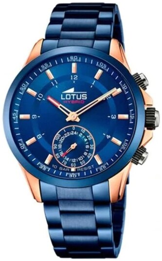Lotus Herreklokke 18809/1 Connected Blå/Stål Ø43 mm