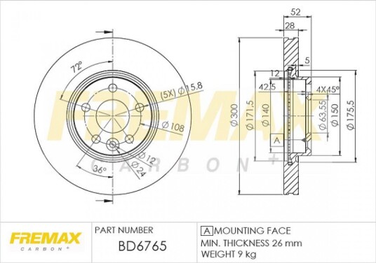 Bremseskive FREMAX BD-6765
