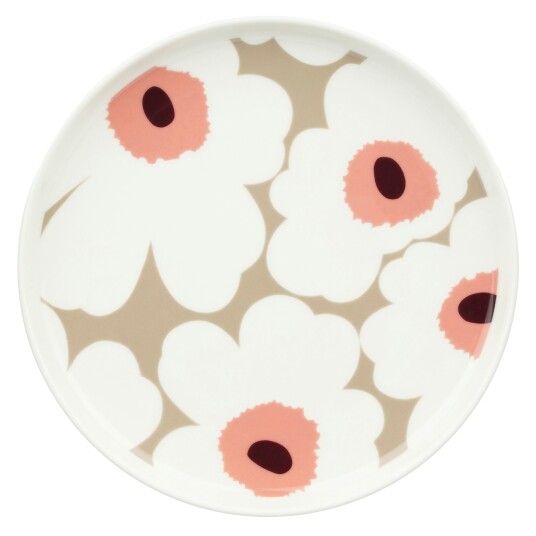 Oiva/Unikko Tallerken Ø20 cm Clay / Dark Wine Oiva/Unikko Tallerken Ø20 cm Clay / Dark Wine