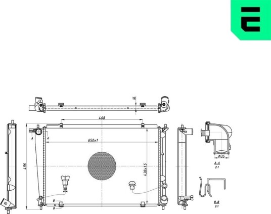 ERA 673490 Radiator motorkjøling