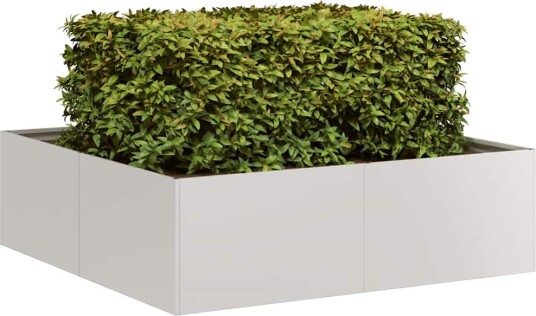 Plantekasse 100x100x30 cm rustfritt stål