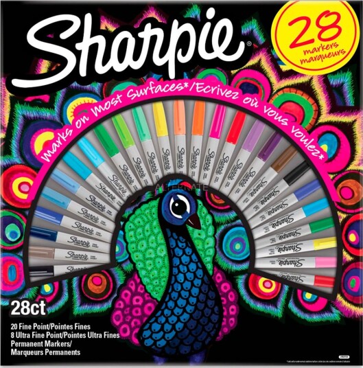 Sharpie Påfugl Permanent Tusj 28 Farger