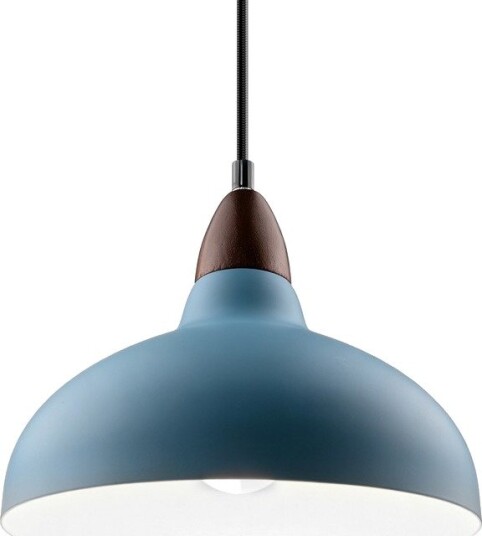 Home Décor BIRK Petroleumsblå Ø19cm pendel E27 sokkel 2m ledning metall / tre