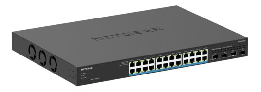 Netgear Smart Ms324txup - Switch - 2+/L3 Lite - Smart - 24 X 100/1000/2.5G (Poe++) + 4 X 10 Gigabit Sfp+ (Opplenke) - Rackmonterbar, Stasjonær - Poe++ (720 W)