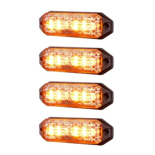 Varsellys / Blinkende lys PURELUX Strobe Slim HD   12/24V / 15W / 98 mm 4 stk