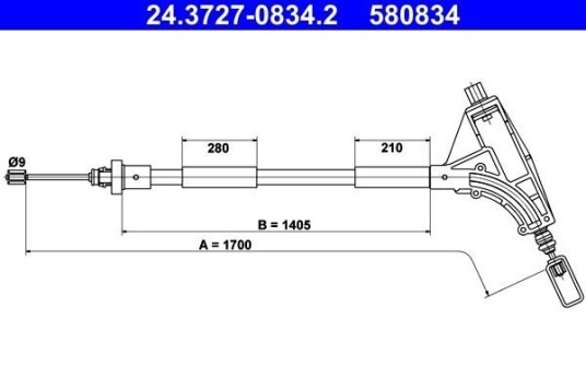 Bremsewire ATE 24.3727 0834.2