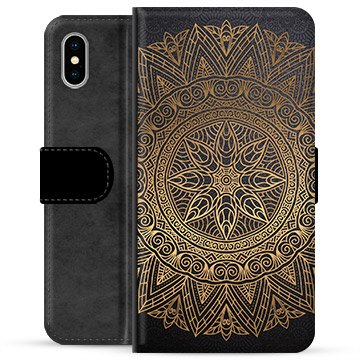 iPhone X / iPhone XS Premium Lommebok-deksel Mandala