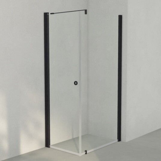 INR Iconic Nordic Rooms Dusjhjørne Linc 13 Original Svart Matt / 70x100cm Klart Glass