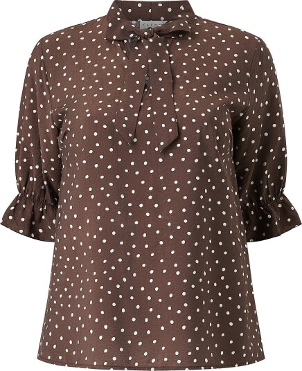 KAFFE Curve Bluse KCditte Blouse Brun