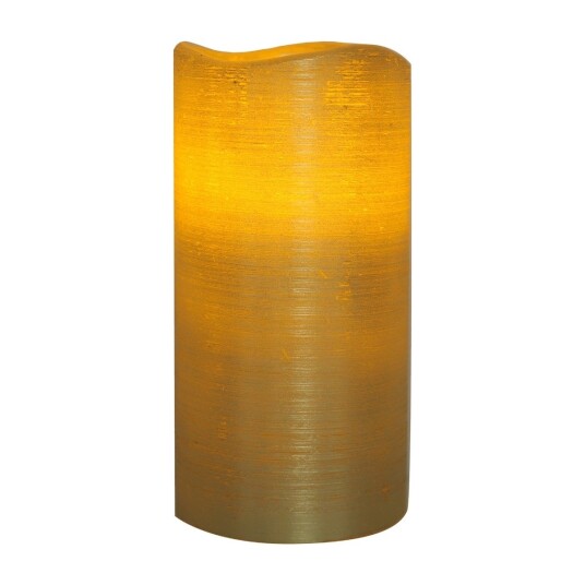 KULZ RUSTIKK LED STEARINLYS 15 CM GULL