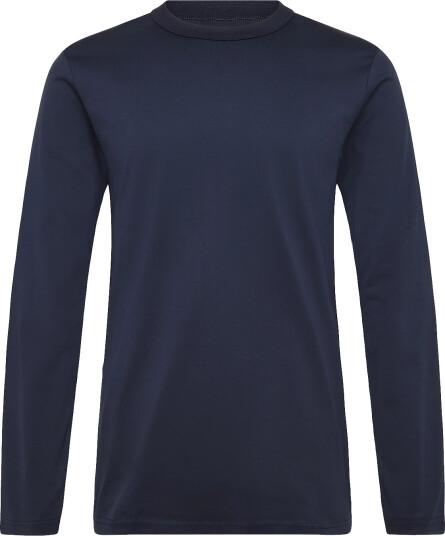 Bread & Boxers Long Sleeve Pima   Navy   S x 35