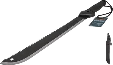 Dobbelkant machete, skarp + sag, 46cm, med slire Truper®