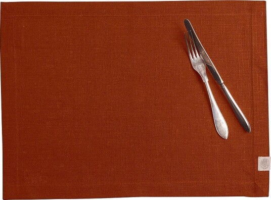Lovely Linen Brikke Classic i manglet lin Rød