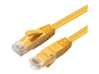 MicroConnect - Koblingskabel - RJ-45 (hann) til RJ-45 (hann) - 1 m - 5 mm - UTP - CAT 6a - halogenfri, innendørs, formstøpt, rund, uten hindringer - gul MicroConnect - Koblingskabel - RJ-45 (hann) til RJ-45 (hann) - 1 m - 5 mm - UTP - CAT 6a - halogenfri, innendørs, formstøpt, rund, uten hindringer - gul