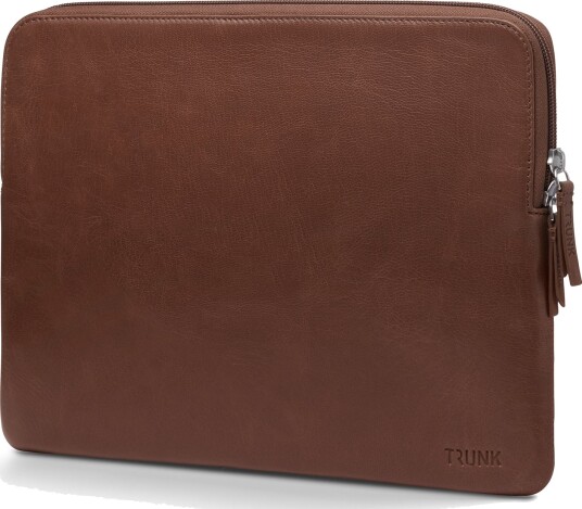 Trunk 13" Leather Sleeve Brun