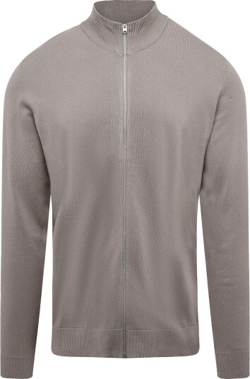 Lindbergh Soft Viscose Blend Zip Through Card STONE XL