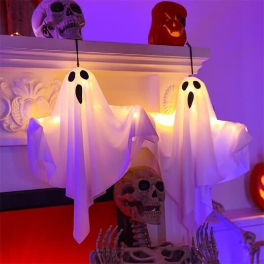Halloween Hengende Lysende Spøkelser 40 x 50 cm 2 stk