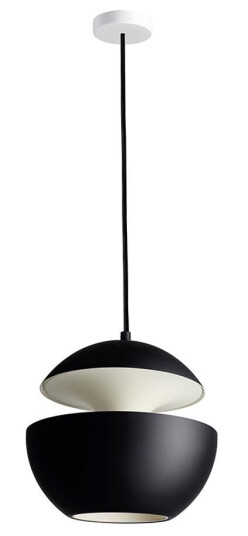 Here Comes The Sun Taklampe Sort & Hvit Ø25 cm Here Comes The Sun Taklampe Sort & Hvit Ø25 cm
