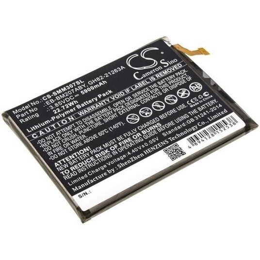 Samsung Galaxy M30s batteri (5900 mAh 3.85 V, Sort)
