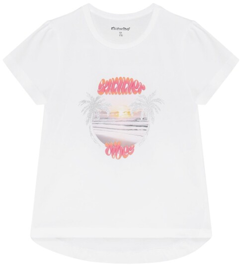 Minymo T skjorte Bright White Minymo 9 år 134 T skjorte Hvit