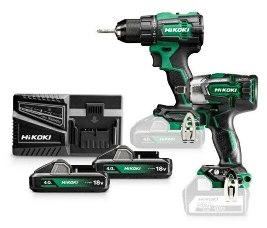 Hikoki KC18DEWFZ Kombosett Drill & Slagtrekker 18V 4.0Ah Hikoki KC18DEWFZ Kombosett Drill & Slagtrekker 18V 4.0Ah