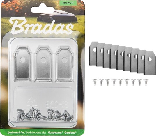 Bradas Kniver Til Robotgressklipper Oppsamlerkurv Husqvarna/Gardena 9 Stk Bradas Kniver Til Robotgressklipper Oppsamlerkurv Husqvarna/Gardena 9 Stk
