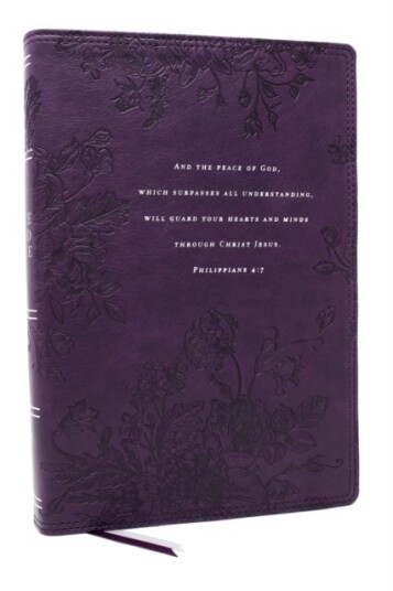 Peace of God Bible: Discover and Experience God's Shalom Throughout the Bible NKJV Purple Leathersoft Red Letter Comfort Print