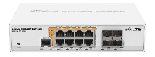 MIKROTIK Cloud Router 8-Port Gigabit Switch PoE 4x SFP 70W white MIKROTIK Cloud Router 8-Port Gigabit Switch PoE 4x SFP 70W white