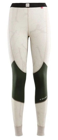 Aclima Women's Lars Monsen Femunden Longs XXL, Beige Melange/Olive Night/Femunden Light