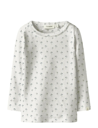Lil"Atelier Nmfgayo Sag Ls Slim Top Lil White 110