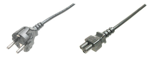 ASSMANN IEC 60320 C5 Strømkabel 1.8m - Hvit/Hankjønn til CEE 7/7