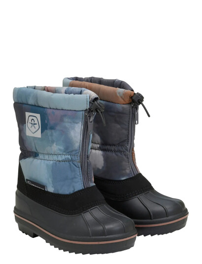 Color Kids Boots W. Zip Wool & Wp Aop Multi/patterned 35 Color Kids Boots W. Zip Wool & Wp Aop Multi/patterned 35