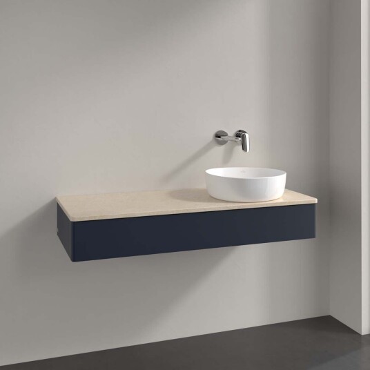 Villeroy & Boch  Antao Servantskap med 1 skuff 120x50x19 cm m/lys Blå Matt/Crème