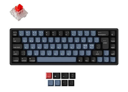 Keychron K6 Pro QMK/VIA Wireless - K Pro Red - Gamingtastatur - Uten numpad - Nordisk - Svart