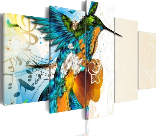 Bilde Bird's Music 5 Pieces 100x50 Artgeist sp. z o. o.