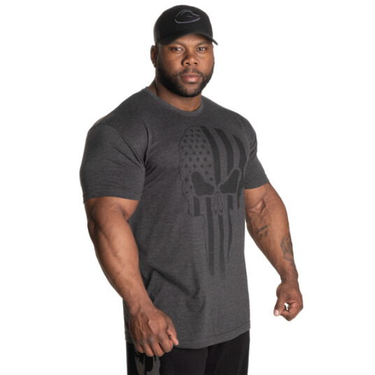 Gasp Skull Standard Tee, mørk grå t-skjorte